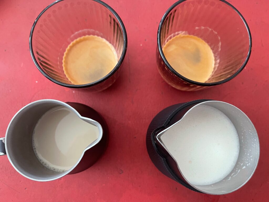 2 shots koffie voor een iced latte